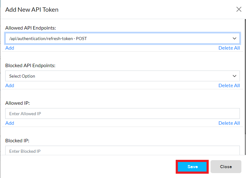 allow API 4
