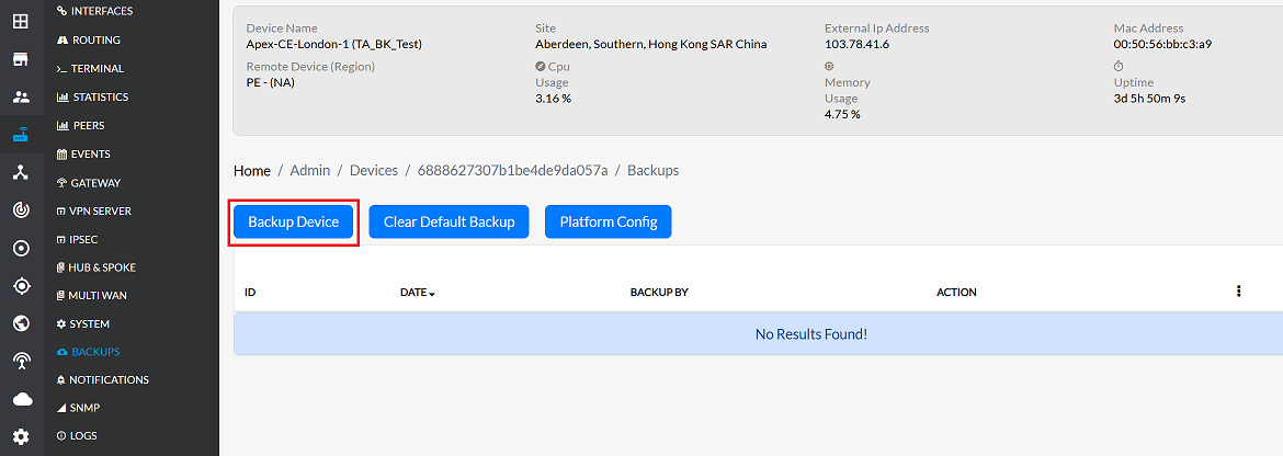 Figure image:2 Backup menu button image