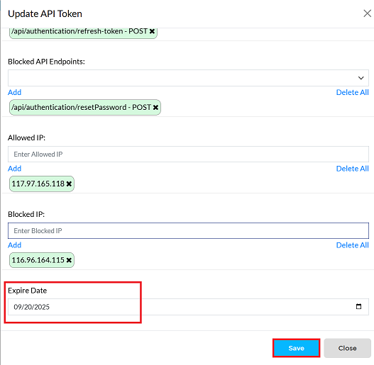 Figure image:4 Api token expire