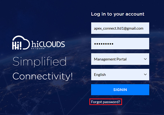 Figure image1: click on forgot password button