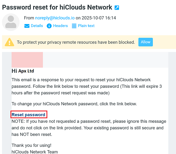 Figure image4: reset password link image